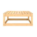 6 Piece Solid Pinewood Garden Lounge Set Brown