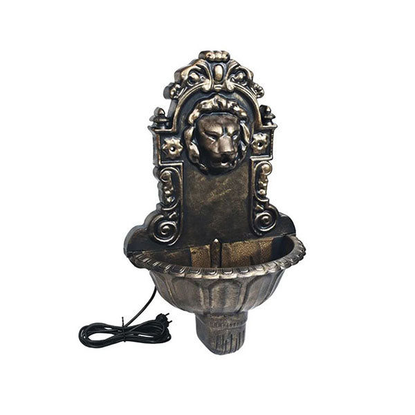Wall Fountain Lion Head Design Bronze