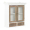 Wall Cabinet White 49X22X59 Cm Solid Wood