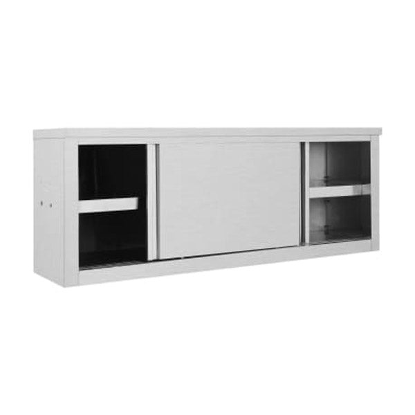 Kitchen Wall Cabinet With Sliding Doors 150X40X50 Cm Stainless Steel