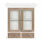 Wall Cabinet White 49X22X59 Cm Solid Wood