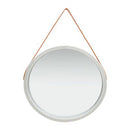 Wall Mirror With Strap 60 Cm Silver