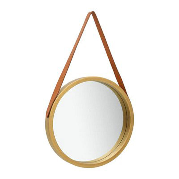 Wall Mirror With Strap 40 Cm Gold