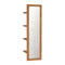 Wall Mirror With Shelves 30X30X120 Cm Solid Teak Wood