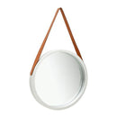 Wall Mirror With Strap 50 Cm Silver