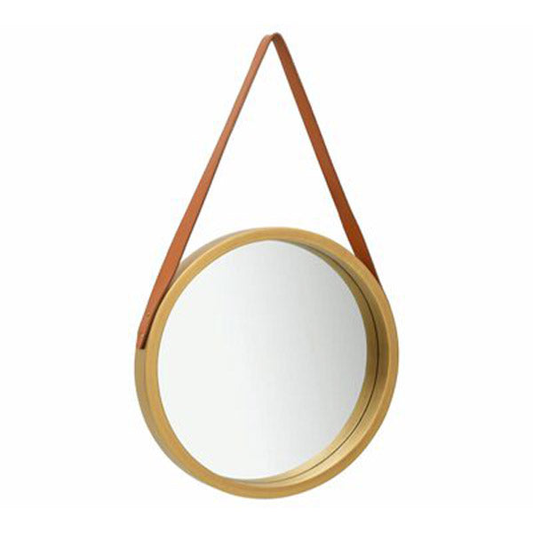 Wall Mirror With Strap 50 Cm Gold