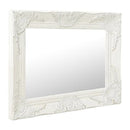 Wall Mirror Baroque Style 50X40 Cm White
