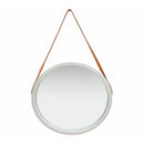 Wall Mirror With Strap 50 Cm Silver