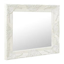 Wall Mirror Baroque Style 60X60 Cm White