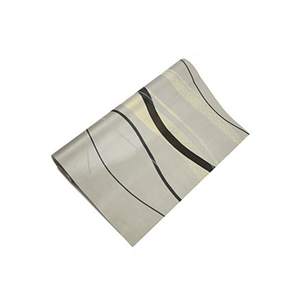 Wallpaper Flocking Simple Curves Non Woven Wall Paper Roll