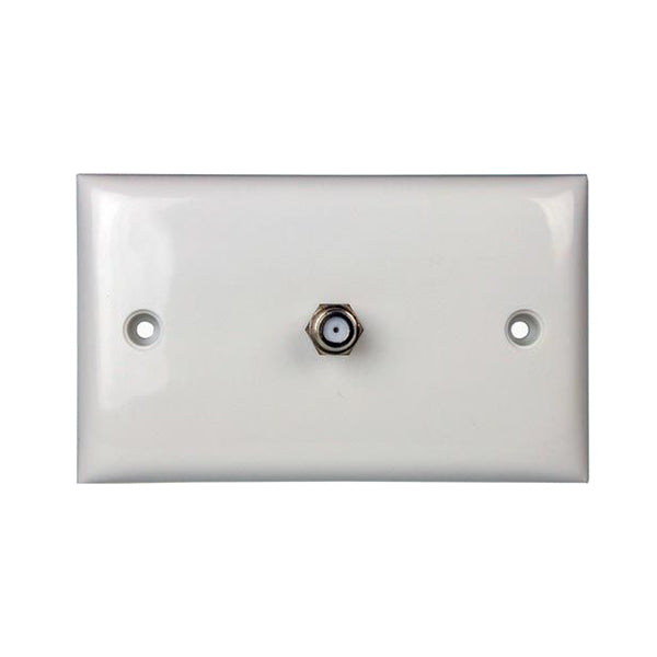Wall Plate With Single F Type Connector