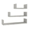 Wall Display Shelf 3 Pcs Concrete Grey Chipboard