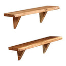 Wall Shelves 2 Pcs 60X20X16 Cm Solid Acacia Wood