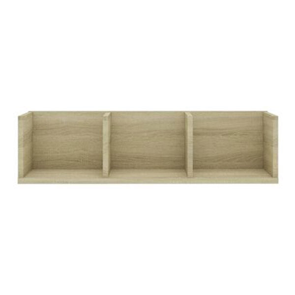 Cd Wall Shelf Sonoma Oak 75X18X18 Cm Chipboard