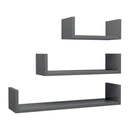 Wall Display Shelf 3 Pcs Chipboard