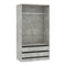 Wardrobe Concrete Grey 100X50X200 Cm Chipboard