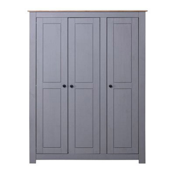 3 Door Wardrobe Grey Pine Panama Range