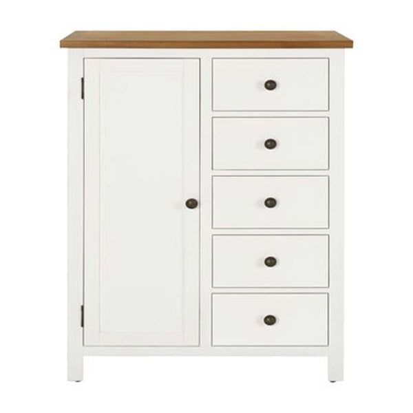 Wardrobe 76X52X105 Cm Solid Oak Wood