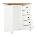 Wardrobe 76X52X105 Cm Solid Oak Wood