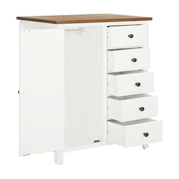 Wardrobe 76X52X105 Cm Solid Oak Wood