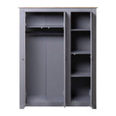 3 Door Wardrobe Grey Pine Panama Range