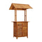 Outdoor Bar Table With Rooftop 122X106X217 Cm Solid Acacia Wood