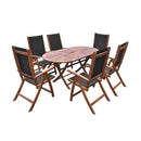 9 Piece Stylish Outdoor Dining Set With Cushions Solid Acacia Wood