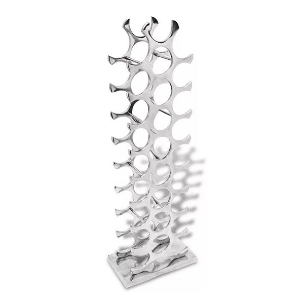 Wine Rack Aluminium Silver 27 Bottles