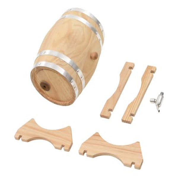 Wine Barrel With Tap Solid Pinewood 6 L