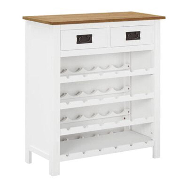 Wine Cabinet 72X32X90 Cm Solid Oak Wood