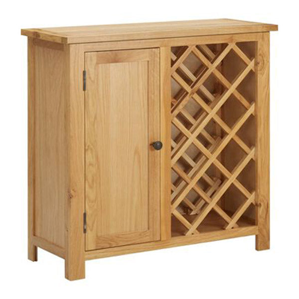 Wine Cabinet For 11 Bottles 80X32X80 Cm Solid Oak Wood