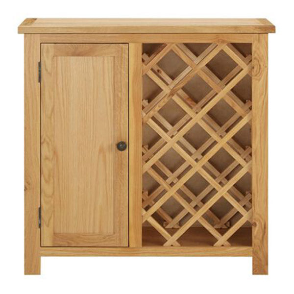 Wine Cabinet For 11 Bottles 80X32X80 Cm Solid Oak Wood