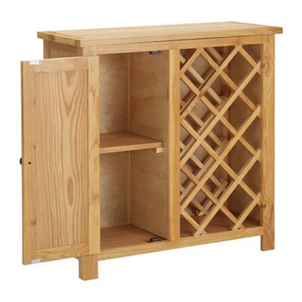 Wine Cabinet For 11 Bottles 80X32X80 Cm Solid Oak Wood