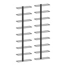 Wall Mounted Wine Racks For 18 Bottles 2 Pcs Black Iron