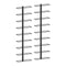 Wall Mounted Wine Racks For 18 Bottles 2 Pcs Black Iron