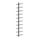 Wall Mounted Wine Rack For 10 Bottles Black Metal