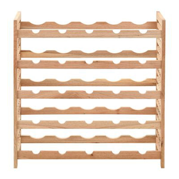 Wine Rack For 25 Bottles Solid Walnut Wood 63X25X73 Cm