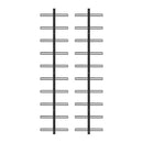 Wall Mounted Wine Racks For 20 Bottles 2 Pcs Black Metal