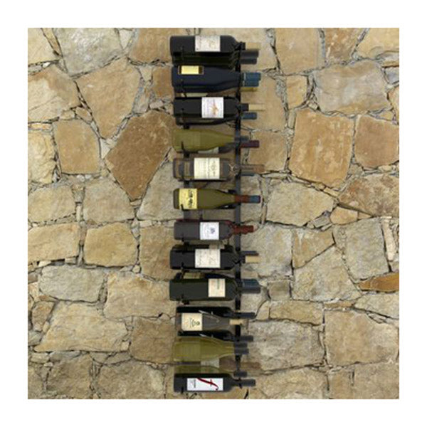 Wall Mounted Wine Rack For 36 Bottles Black Iron