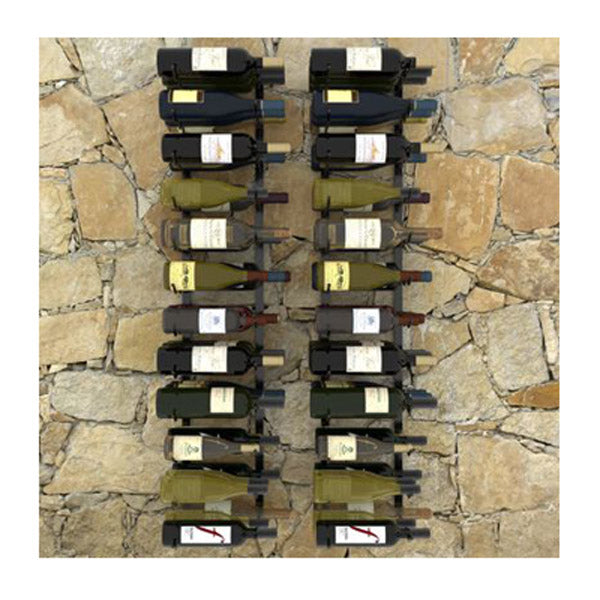 Wall Mounted Wine Racks For 72 Bottles 2 Pcs Black Iron