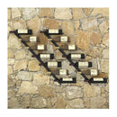Wall Mounted Wine Racks For 14 Bottles 2 Pcs Black Metal