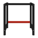 Work Bench Frame Metal Black And Red With Reinforced Bar
