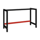 Work Bench Frame Metal Black And Red With Reinforced Bar