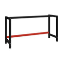Work Bench Frame Metal Black And Red With Reinforced Bar