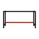 Work Bench Frame Metal Black And Red With Reinforced Bar