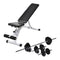 Workout Bench Steel With Barbell And Dumbbell Set