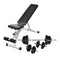 Workout Bench With Barbell And Dumbbell Set