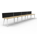 Single Sided 4 Person Workstation With Screen 6000X780X730Mm