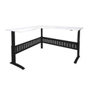 Electric Corner Workstation Natural White And Black 1800X1500Mm
