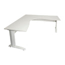 Corner Workstation With Span Leg Natural White And White 1800X1800Mm